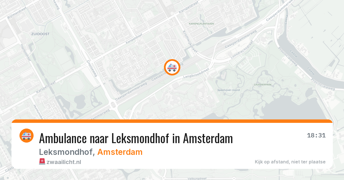 Ambulance naar Leksmondhof in Amsterdam — 29 mei 2026