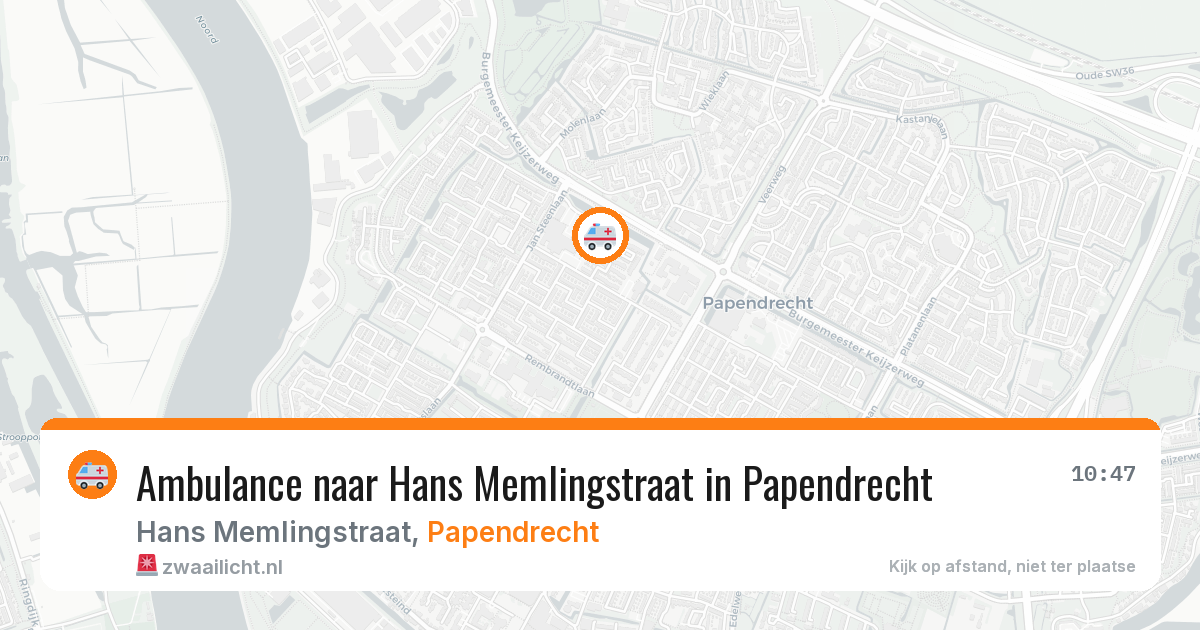 Ambulance naar Hans Memlingstraat in Papendrecht — 29 jan 2026