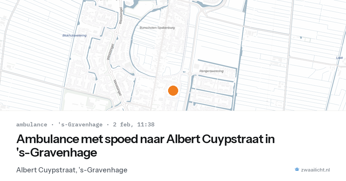 Ambulance met spoed naar Albert Cuypstraat in 's-Gravenhage — 2 feb 2026