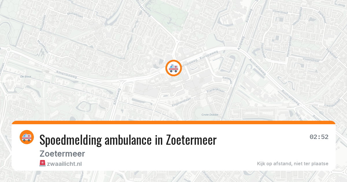 Spoedmelding ambulance in Zoetermeer — 14 aug 2026
