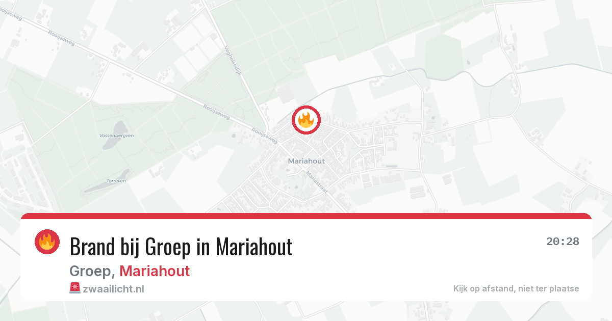Brand bij Groep in Mariahout — 30 jun 2026