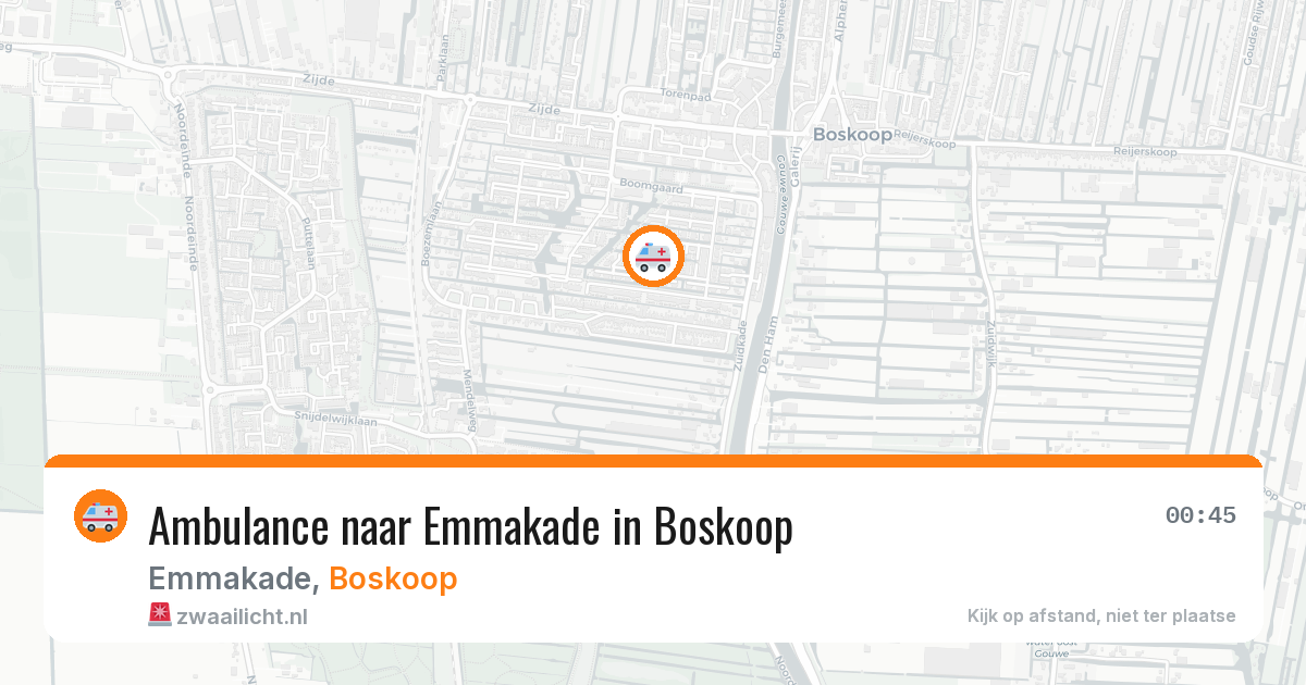 Ambulance naar Emmakade in Boskoop — 1 aug 2026