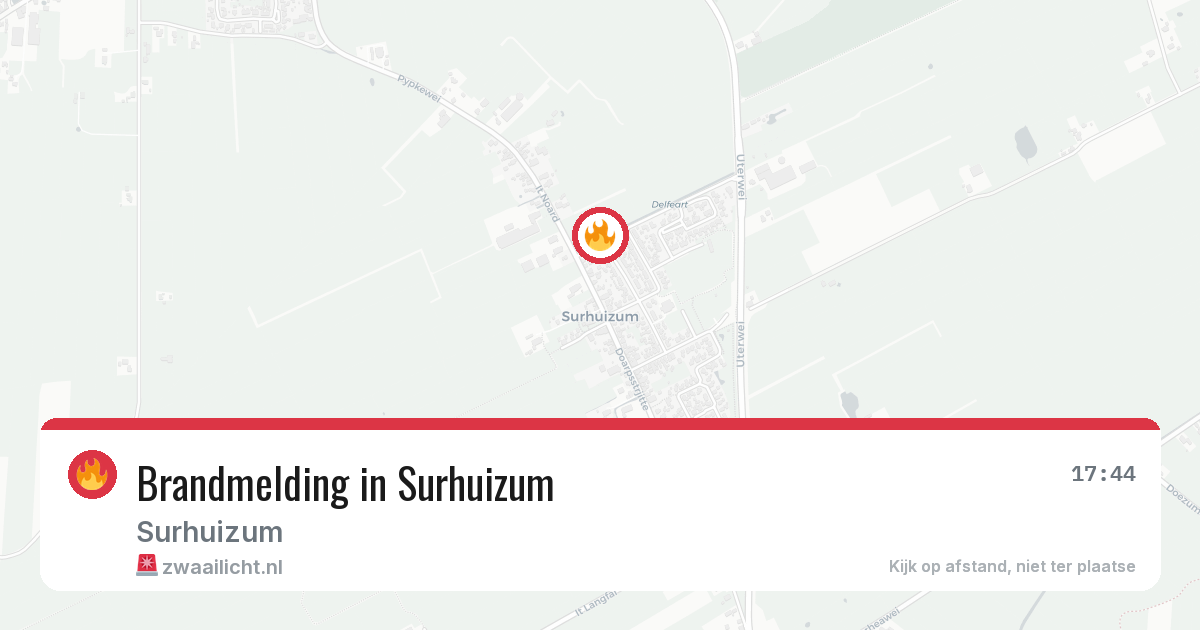 Brandmelding in Surhuizum — 25 jul 2026