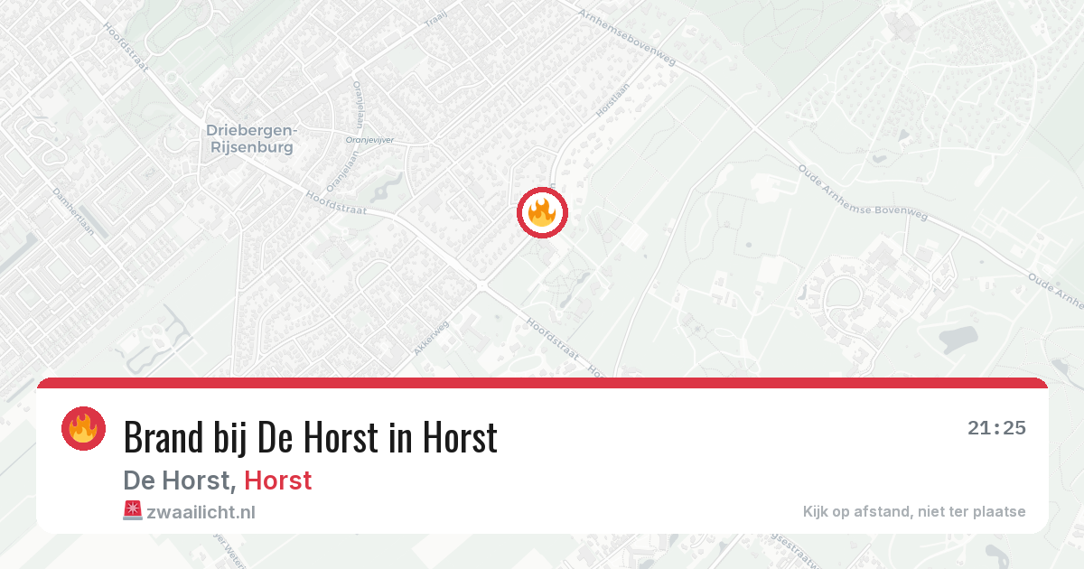 Brand bij De Horst in Horst — 29 jun 2026