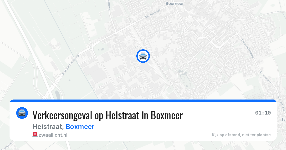 Verkeersongeval op Heistraat in Boxmeer — 3 apr 2026
