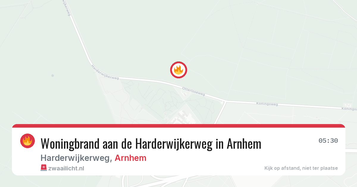 Woningbrand aan de Harderwijkerweg in Arnhem — 15 apr 2026