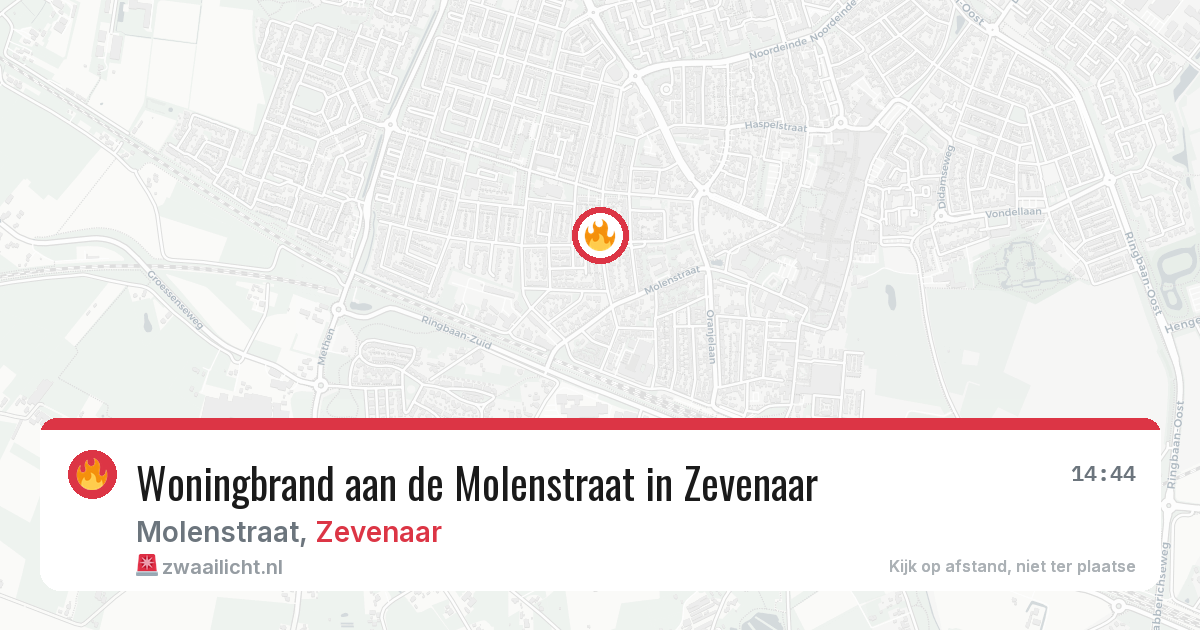 Woningbrand aan de Molenstraat in Zevenaar — 22 mei 2026