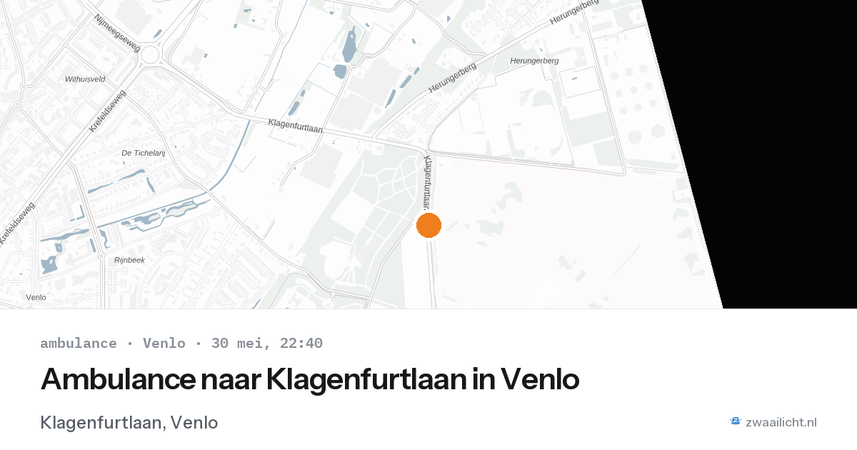 Ambulance naar Klagenfurtlaan in Venlo — 30 mei 2026