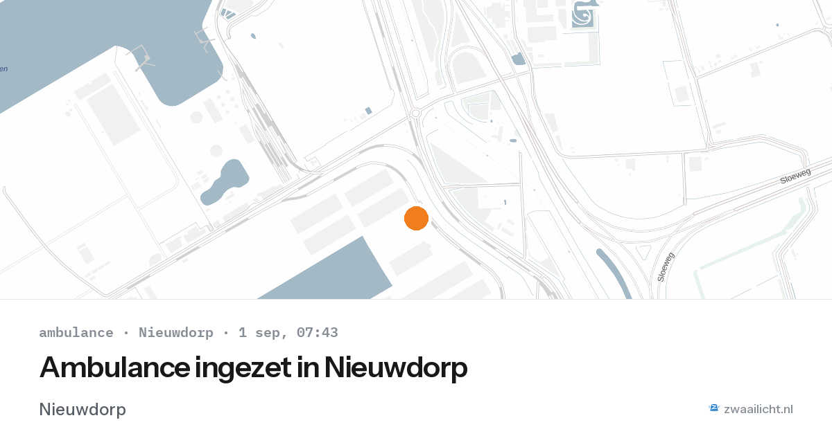 Ambulance ingezet in Nieuwdorp — 1 sep 2026