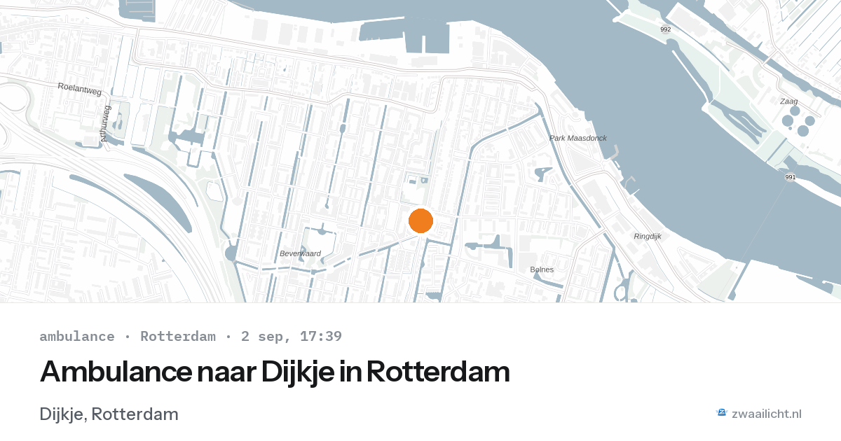 Ambulance naar Dijkje in Rotterdam — 2 sep 2026
