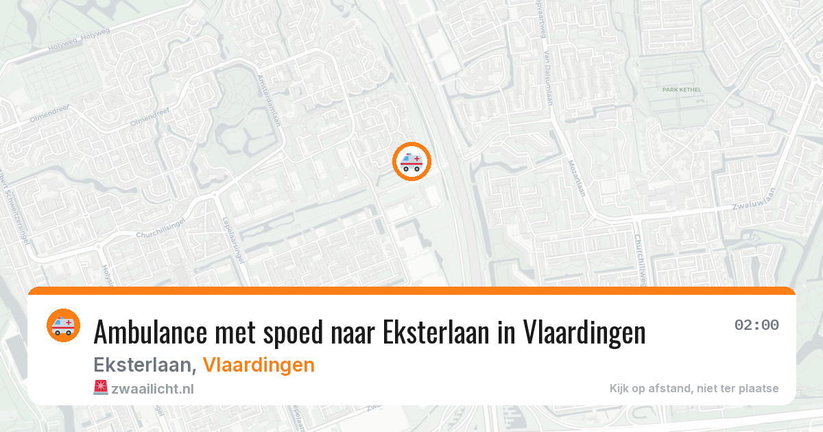 Ambulance met spoed naar Eksterlaan in Vlaardingen — 3 aug 2026