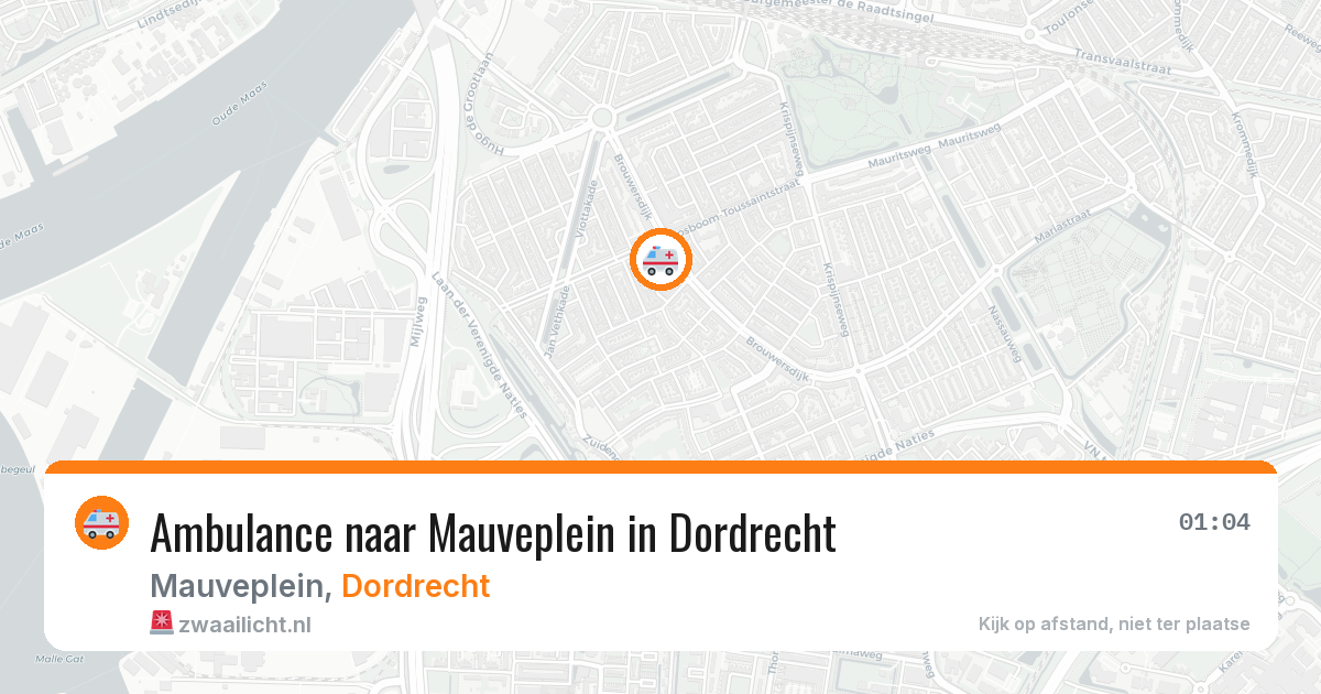 Ambulance naar Mauveplein in Dordrecht — 19 mrt 2026