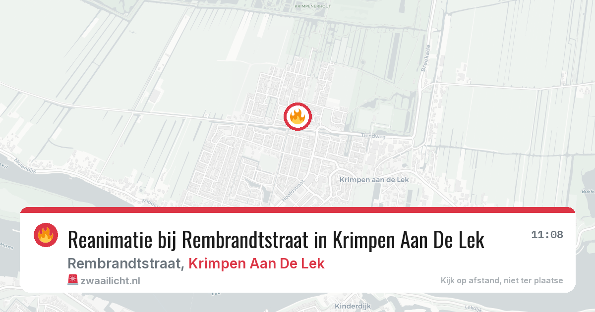 Reanimatie bij Rembrandtstraat in Krimpen Aan De Lek — 15 mrt 2026