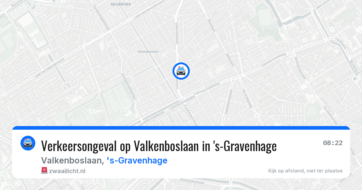 Verkeersongeval op Valkenboslaan in 's-Gravenhage — 30 mrt 2026