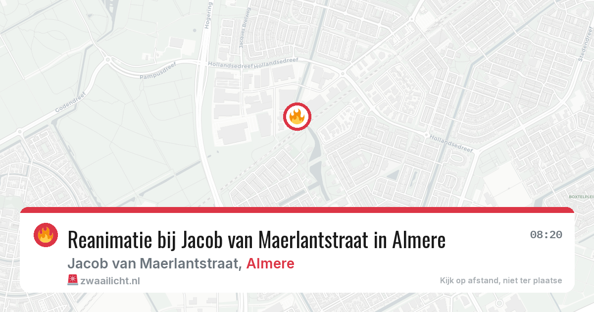 Reanimatie bij Jacob van Maerlantstraat in Almere — 27 apr 2026