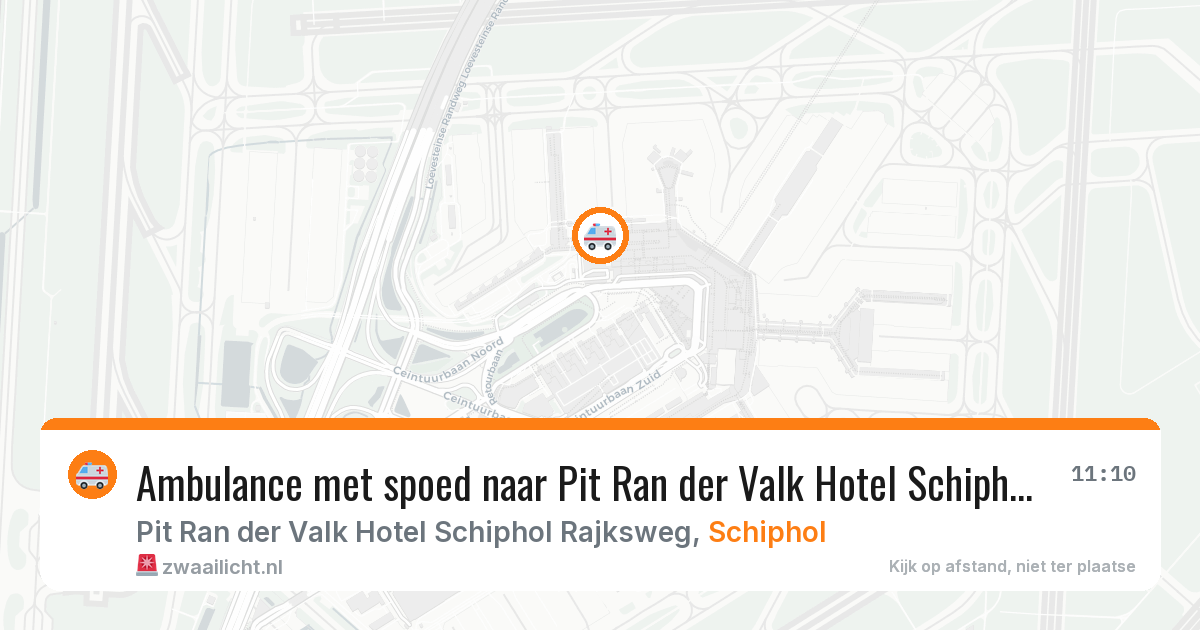 Ambulance met spoed naar Pit Ran der Valk Hotel Schiphol Rajksweg in Schiphol — 24 jun 2026