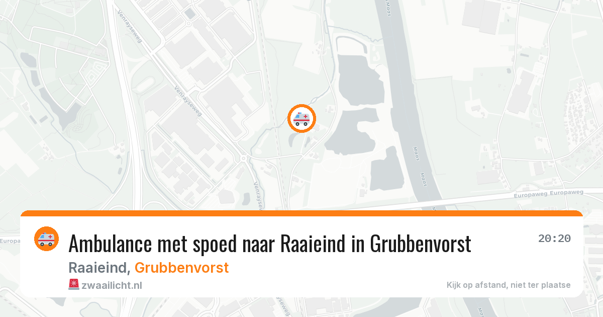 Ambulance met spoed naar Raaieind in Grubbenvorst — 8 jun 2026