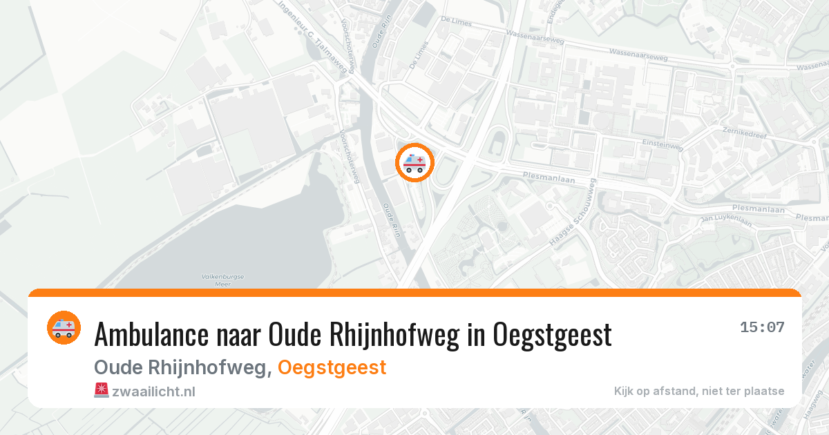 Ambulance naar Oude Rhijnhofweg in Oegstgeest — 29 jan 2026