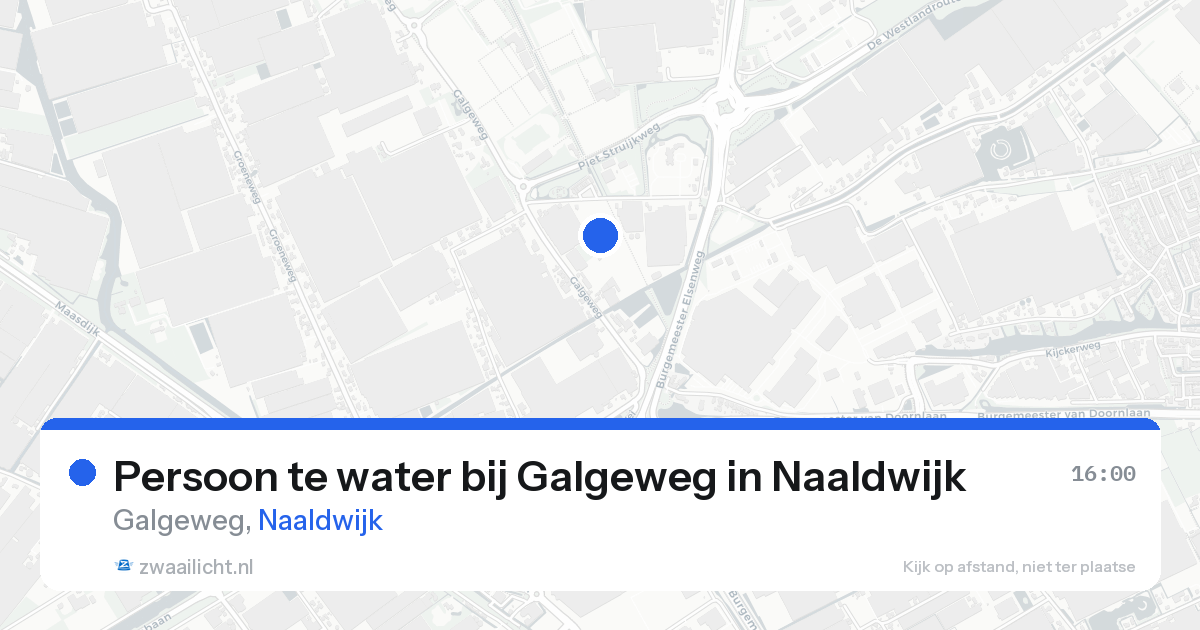 Persoon te water bij Galgeweg in Naaldwijk — 24 apr 2026
