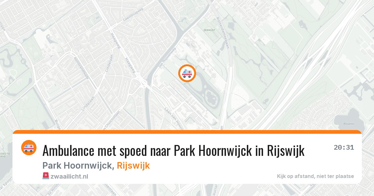 Ambulance met spoed naar Park Hoornwijck in Rijswijk — 6 jul 2026