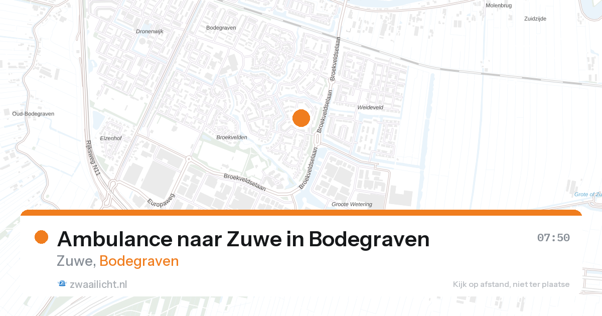 Ambulance naar Zuwe in Bodegraven — 21 apr 2026