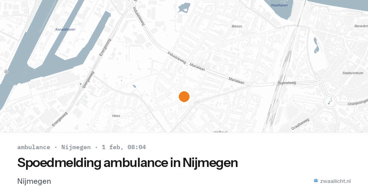 Spoedmelding ambulance in Nijmegen — 1 feb 2026