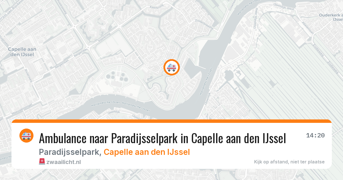 Ambulance naar Paradijsselpark in Capelle aan den IJssel — 25 mrt 2026