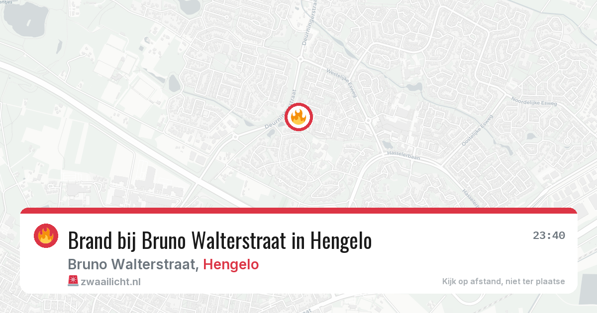 Brand bij Bruno Walterstraat in Hengelo — 19 jun 2026