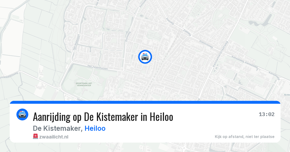 Aanrijding op De Kistemaker in Heiloo — 7 jun 2026