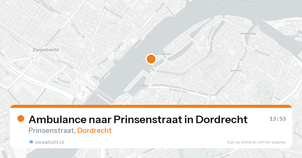 Ambulance naar Prinsenstraat in Dordrecht — 20 aug 2026