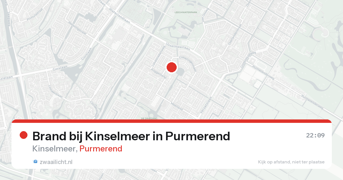 Brand bij Kinselmeer in Purmerend — 12 mei 2026