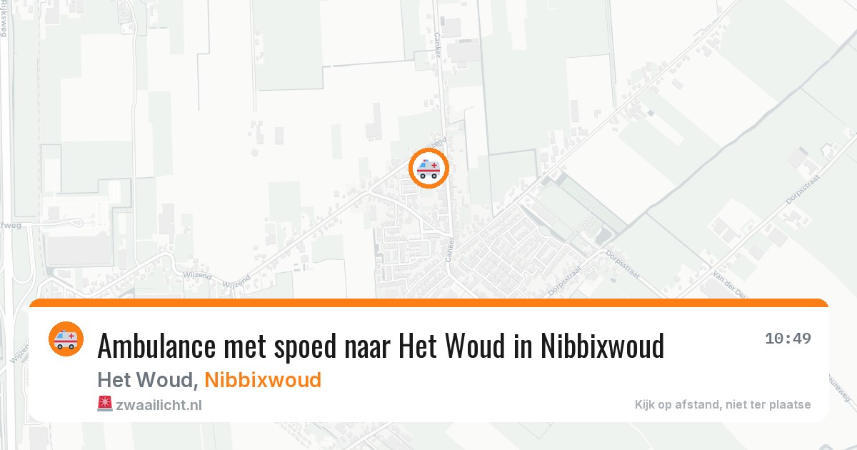 Ambulance met spoed naar Het Woud in Nibbixwoud — 5 aug 2026