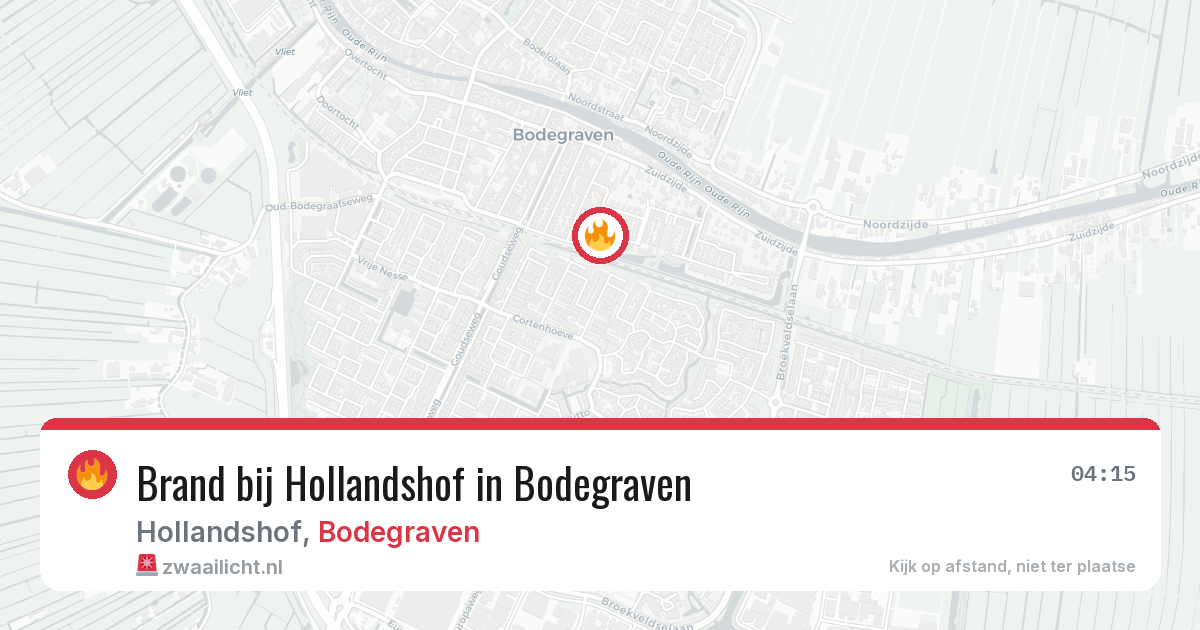 Brand bij Hollandshof in Bodegraven — 19 mrt 2026