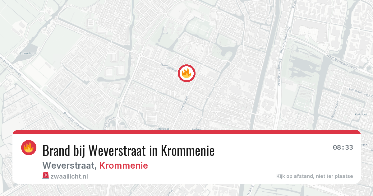 Brand bij Weverstraat in Krommenie — 13 jun 2026