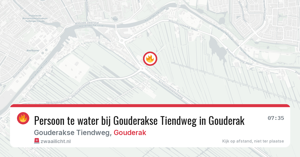 Persoon te water bij Gouderakse Tiendweg in Gouderak — 27 jun 2026