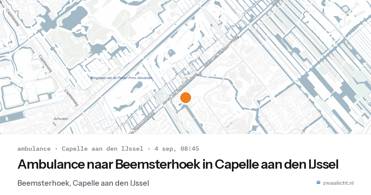 Ambulance naar Beemsterhoek in Capelle aan den IJssel — 4 sep 2026