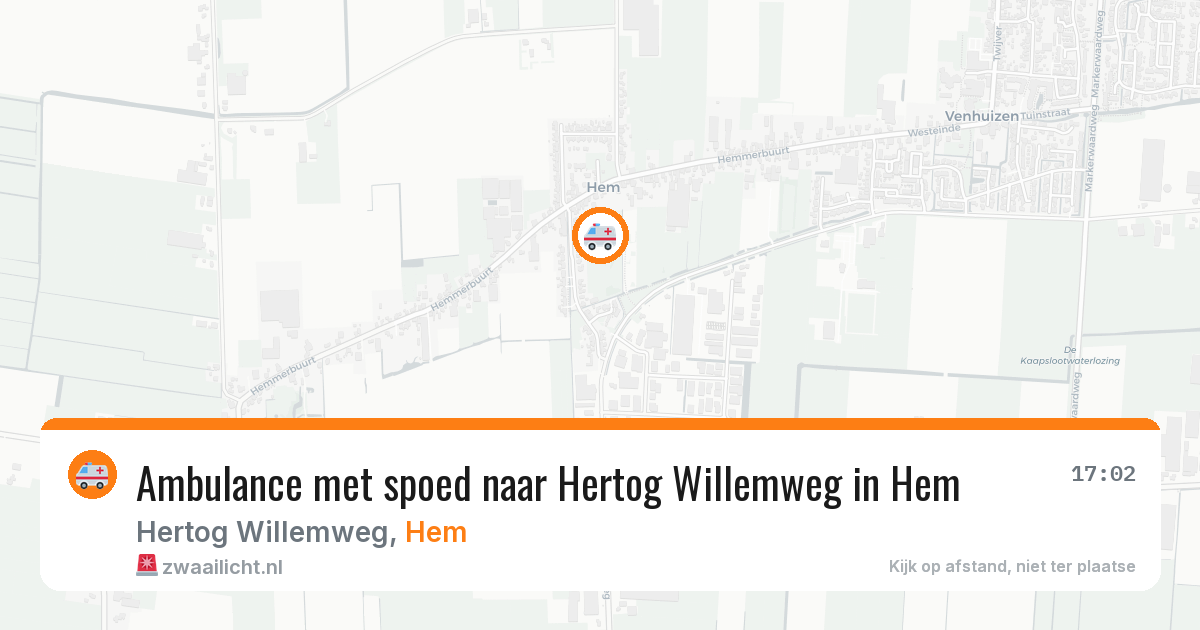 Ambulance met spoed naar Hertog Willemweg in Hem — 12 feb 2026