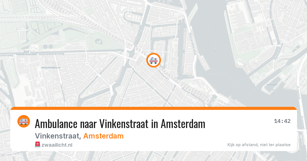 Ambulance naar Vinkenstraat in Amsterdam — 14 aug 2026