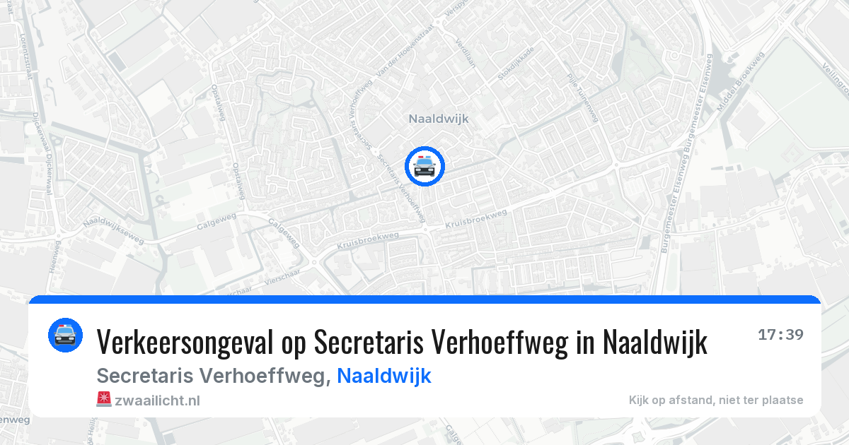 Verkeersongeval op Secretaris Verhoeffweg in Naaldwijk — 22 mei 2026