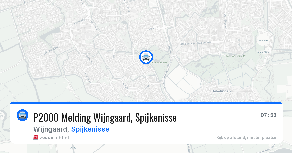 P2000 Melding Wijngaard, Spijkenisse — 5 mei 2026