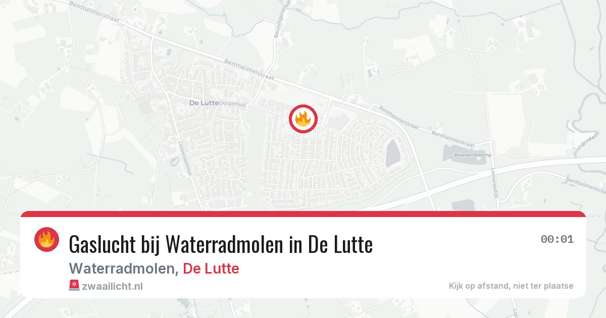 Gaslucht bij Waterradmolen in De Lutte — 27 jul 2026