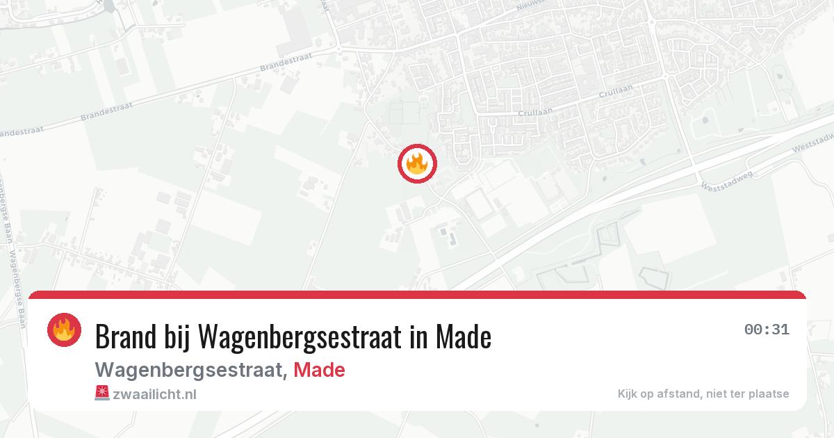 Brand bij Wagenbergsestraat in Made — 4 mei 2026