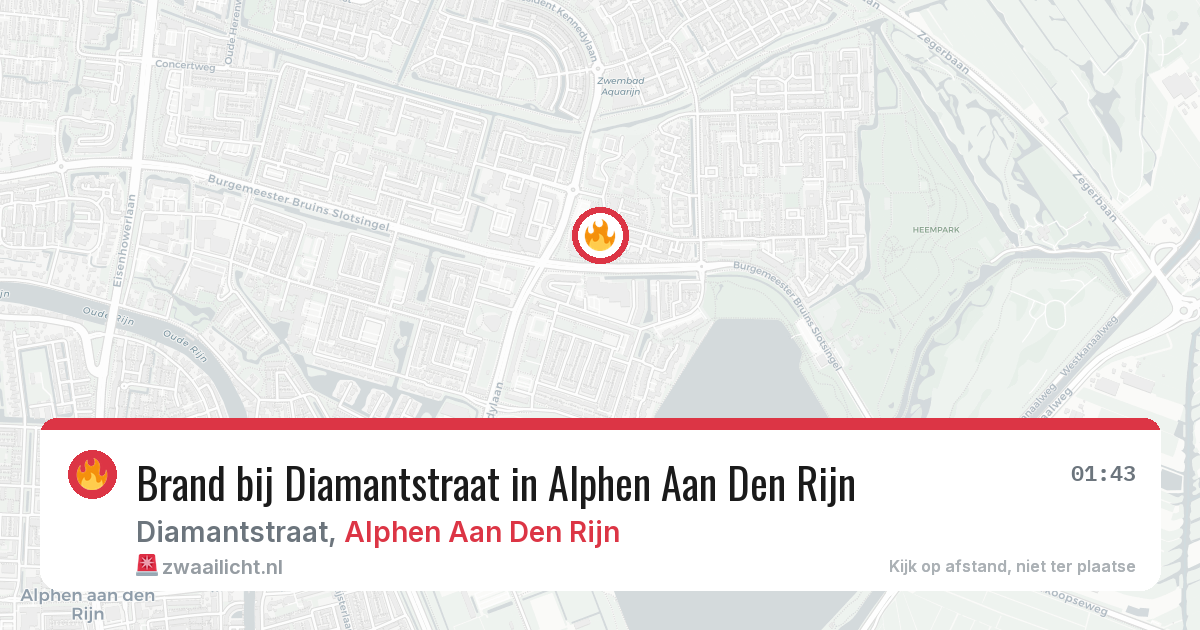 Brand bij Diamantstraat in Alphen Aan Den Rijn — 12 jul 2026