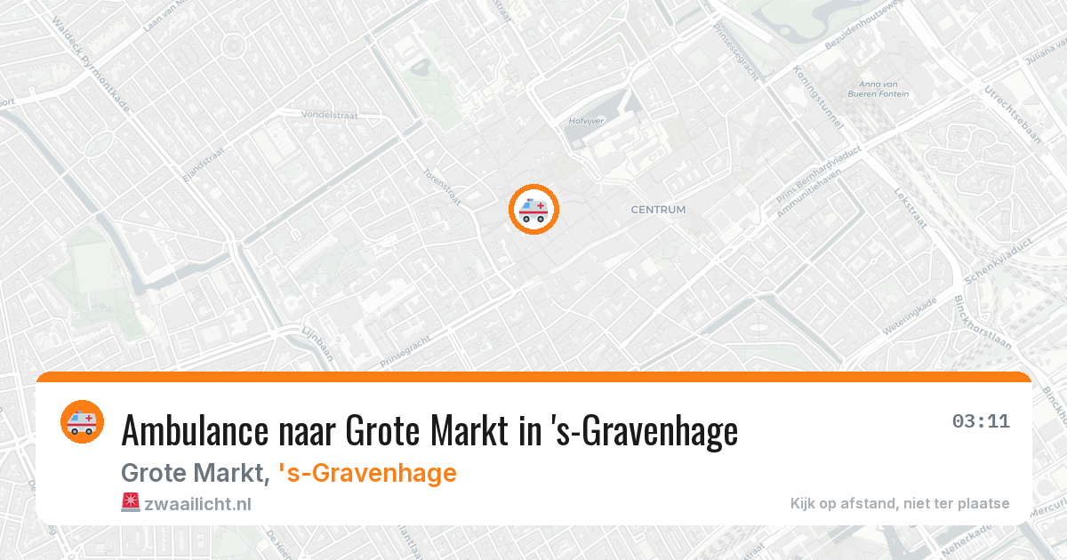 Ambulance naar Grote Markt in 's-Gravenhage — 26 mei 2026