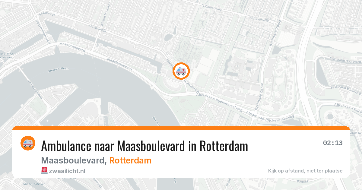 Ambulance naar Maasboulevard in Rotterdam — 22 mrt 2026