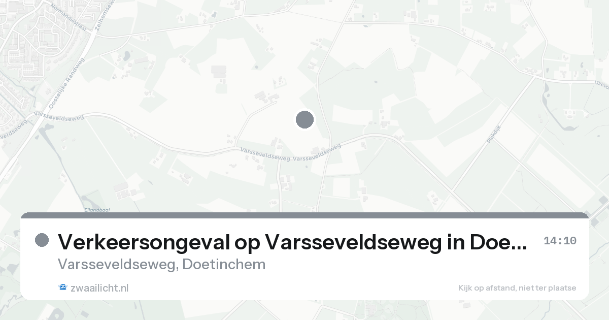 Verkeersongeval op Varsseveldseweg in Doetinchem — 20 aug 2026