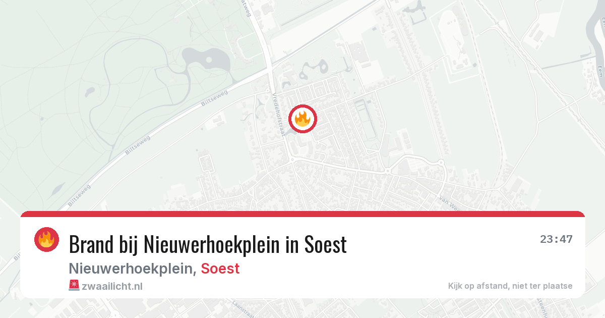 Brand bij Nieuwerhoekplein in Soest — 19 apr 2026