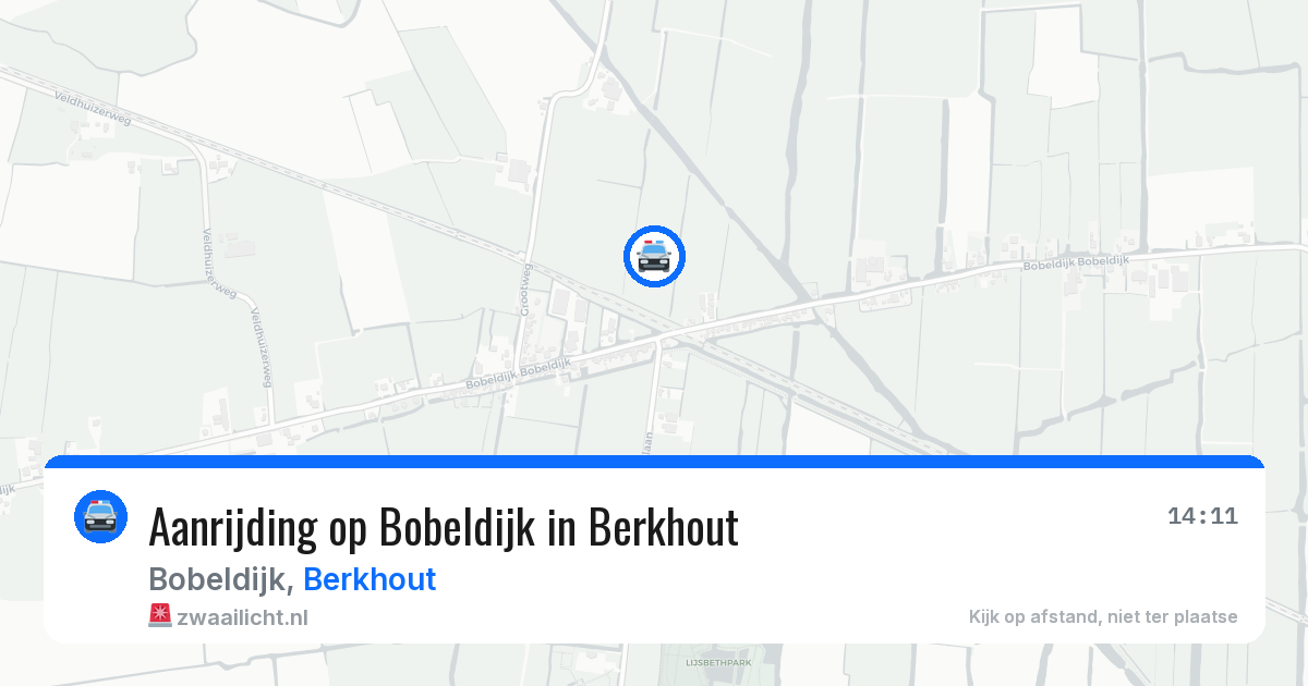 Aanrijding op Bobeldijk in Berkhout — 11 jun 2026