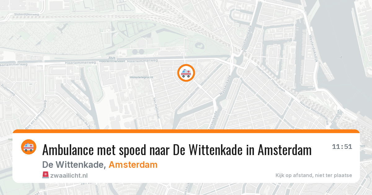Ambulance met spoed naar De Wittenkade in Amsterdam — 27 mei 2026