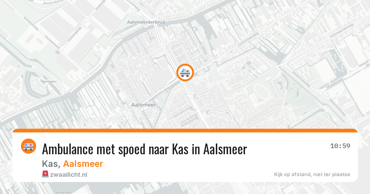 Ambulance met spoed naar Kas in Aalsmeer — 1 aug 2026